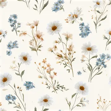 Cottagecore Wildflower Seamless Pattern