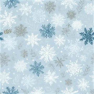 Winter Snowflake Blue Seamless Pattern